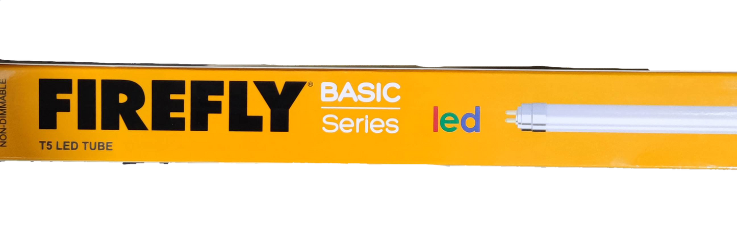 Firefly 8W LED T-5 Fluorescent Tube Daylight in Basic Series packaging for energy-efficient lighting