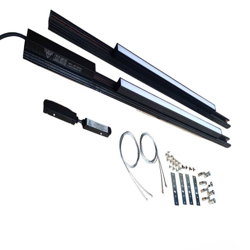 ILLUMIQ TERRA Magnetic Track Light 2 Meters 26mm with 4pcs 18W LED Foldable Grille Track Light 220V Warm White 3000K