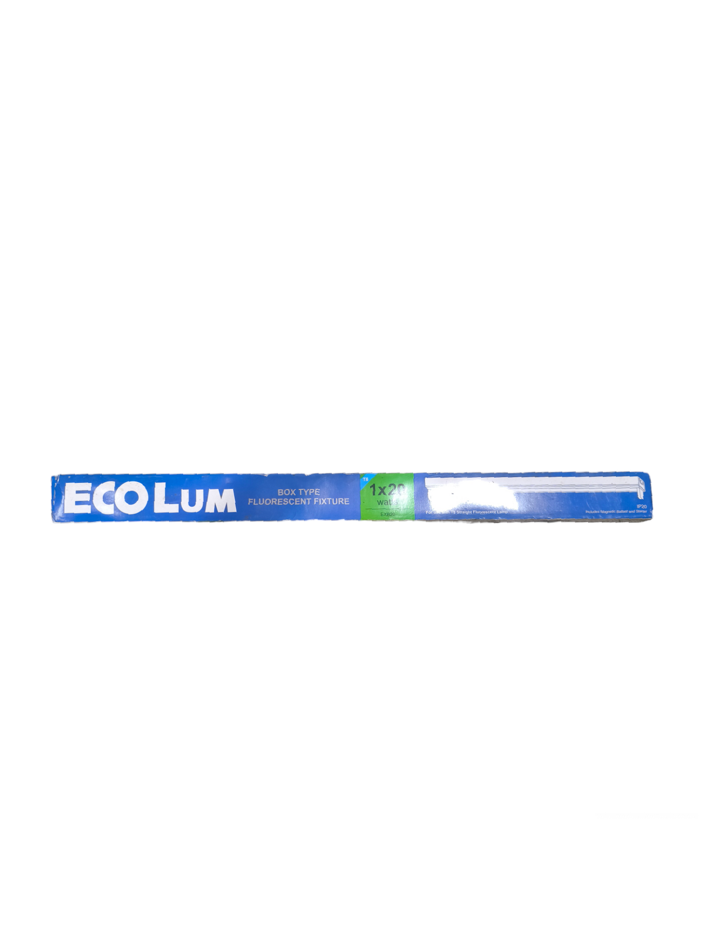 Ecolum 1x20W Fluorescent Fixture Housing Box Type 220V EXB20