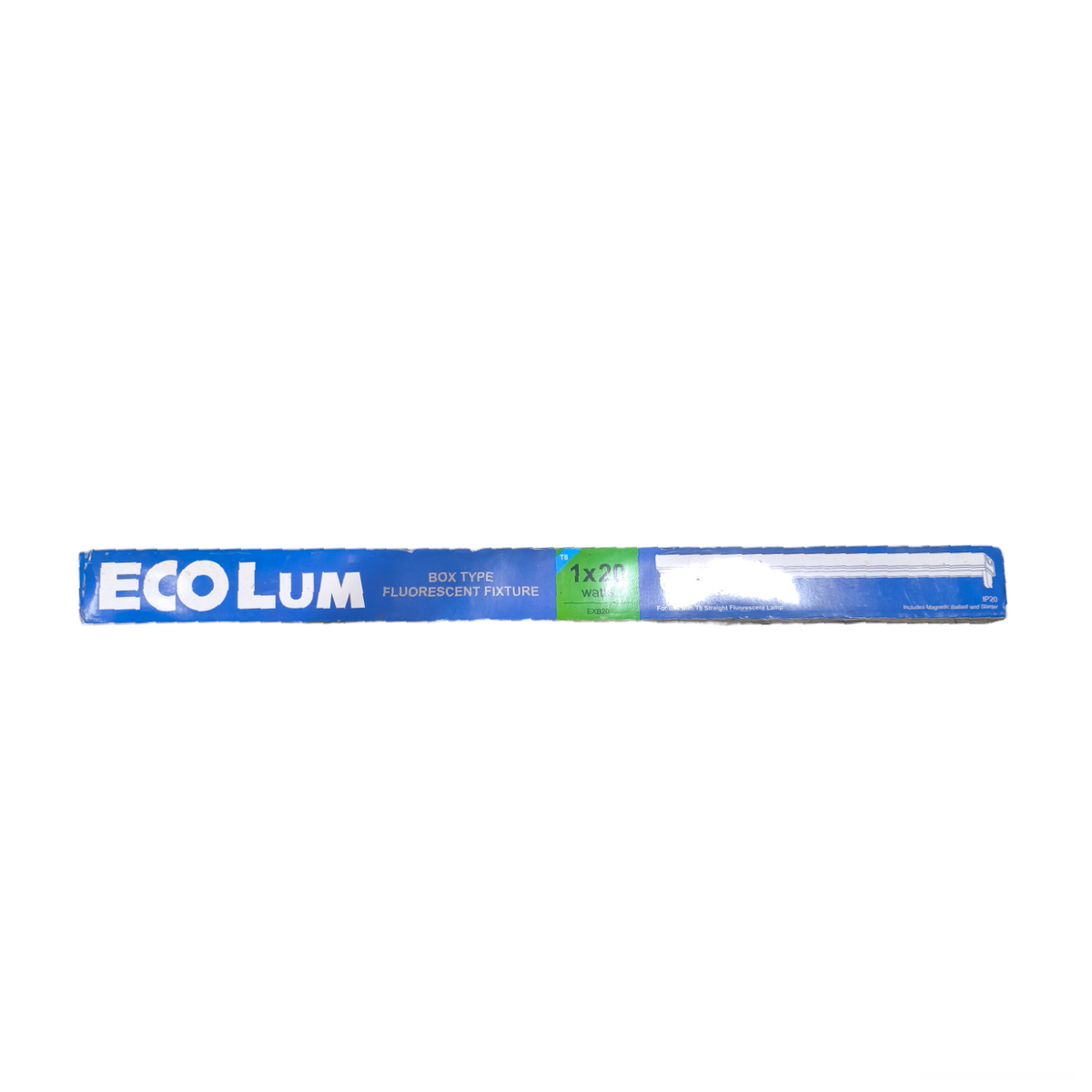 Ecolum 1x20W Fluorescent Fixture Housing Box Type 220V EXB20