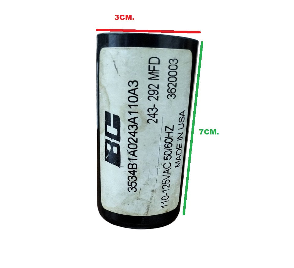 BMI 243-292MFD Motor Starting Capacitor for efficient motor performance and reliability