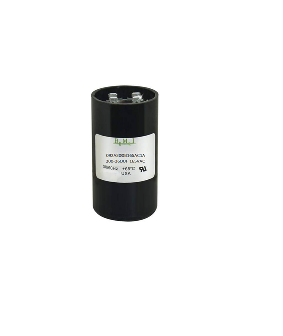 Motor Starting Capacitor 300-360uF BMI Brand Available in: (125VAC, 250VAC, 165VAC, and 330VAC)