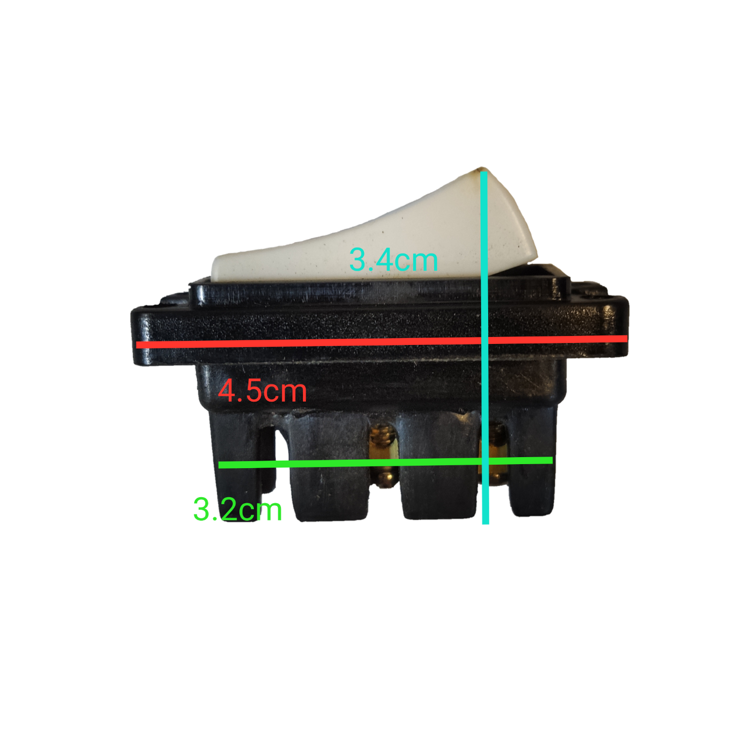 Surer Bell Push Button Switch Modern Series 455 black and white door chime switch with dimensions