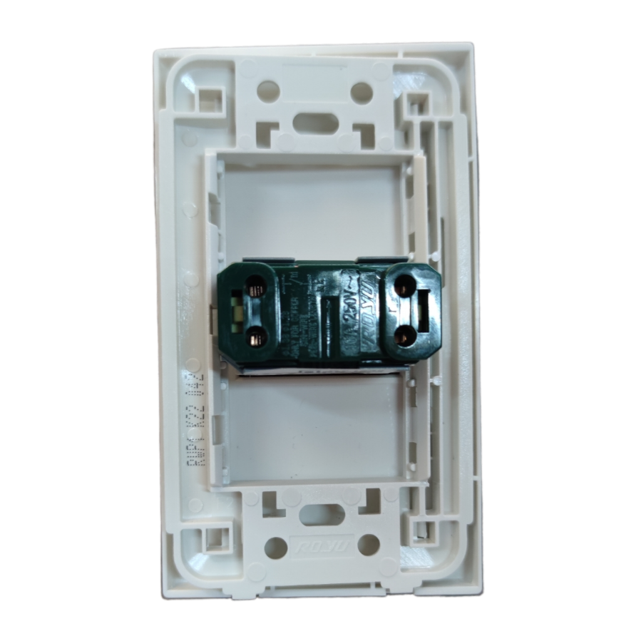 Royu Bell Switch with Plate 10A 220V door chime component with mounting frame in white