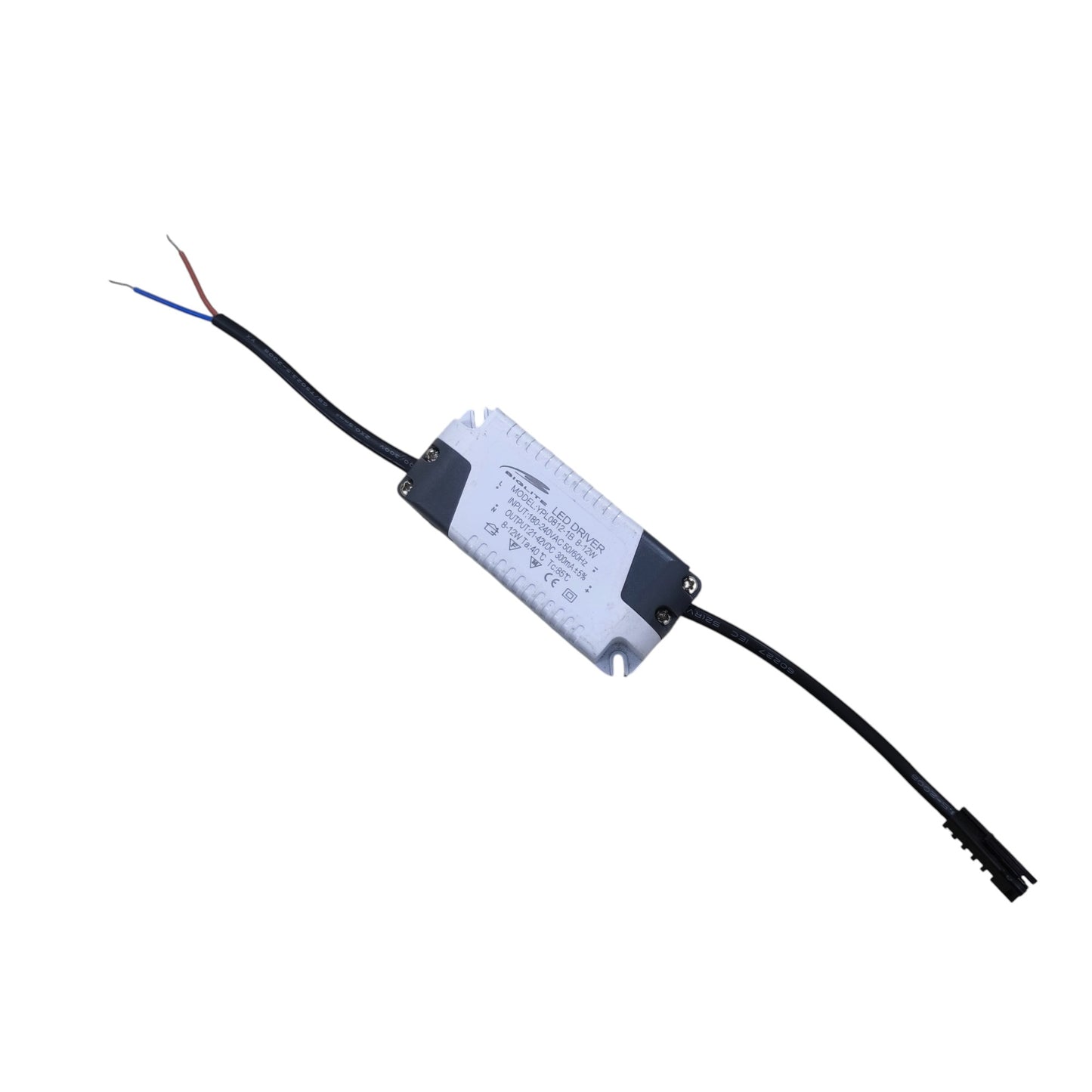 Compact white LED driver module with input and output wires for fixtures China LED Driver 8-12W Input 180-240V