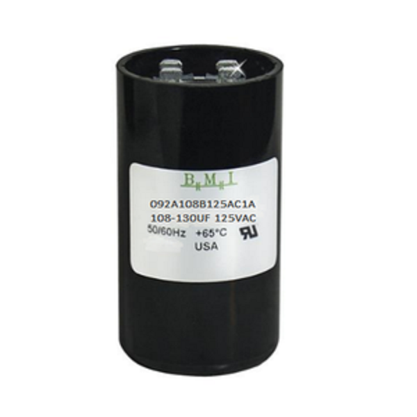 BMI 108-130MFD Motor Start Capacitor designed for 125VAC applications