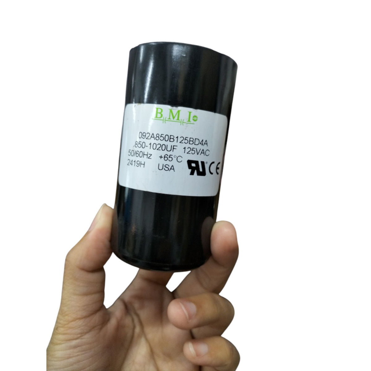 BMI 850-1020UF Starting Capacitor for electrical circuits, rated 125V AC, suitable for various applications