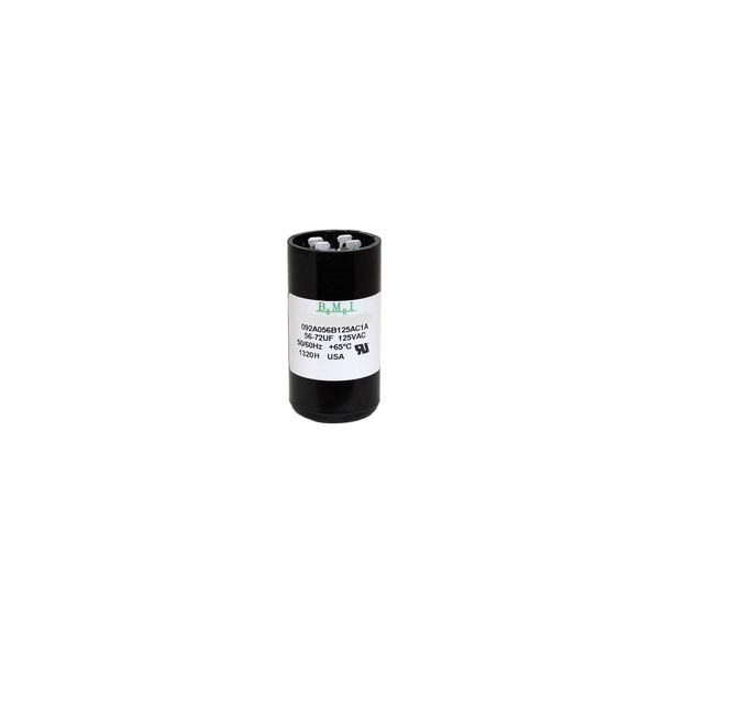 BMI capacitor 72-86MFD 125V AC for electrical circuitry applications