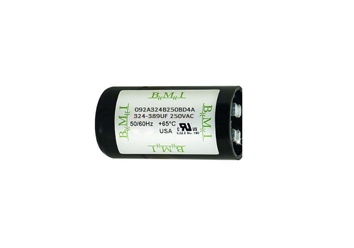 BMI Starting Capacitor 324-389UF for 250VAC, 50/60Hz applications, enhances electrical efficiency