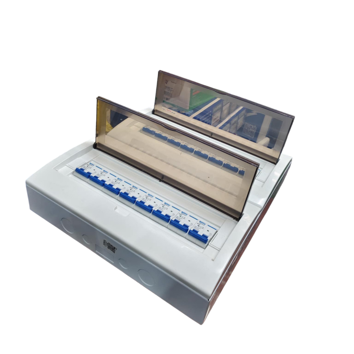 Royu & ZY Breakers Panel Board 50A 2 Pole Main electrical circuit breaker panel with transparent cover