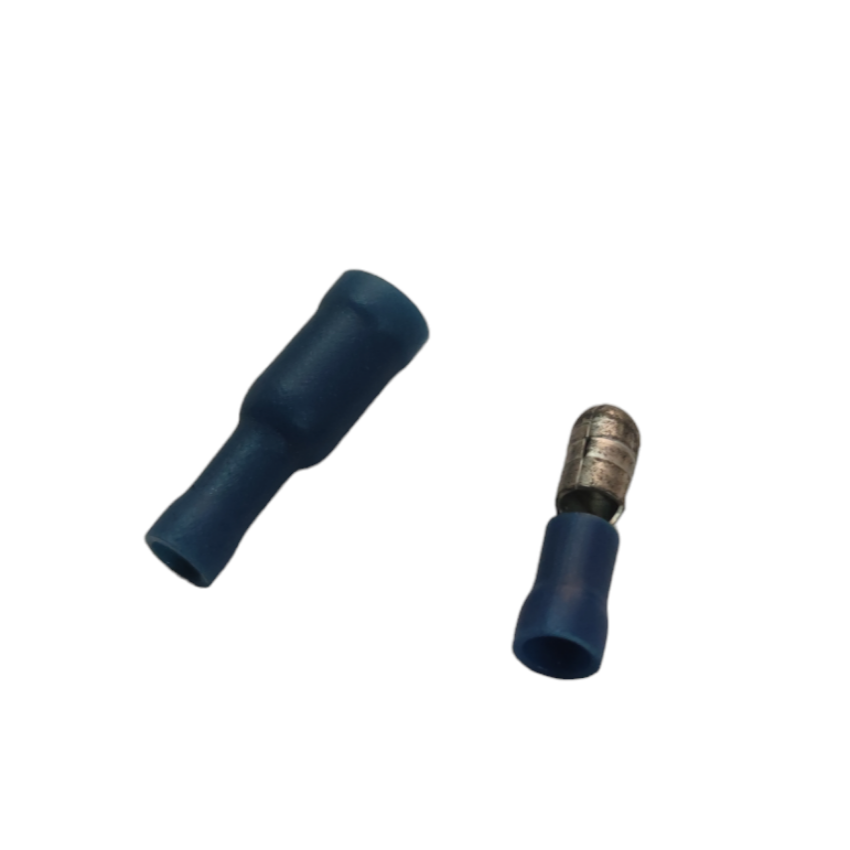 Local electrical Bullet Terminal Male and Female connectors with blue insulation for secure wiring