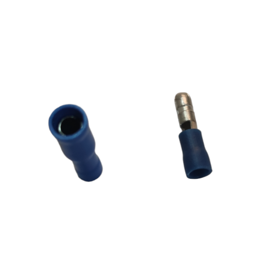 Local Bullet Terminal Male and Female electrical connectors with blue insulation for wiring