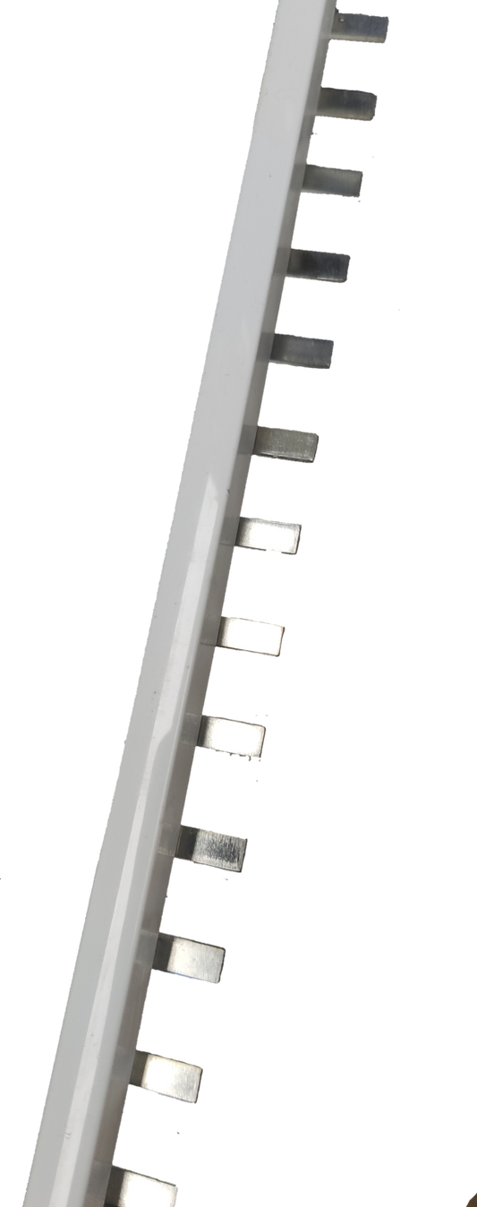 Electx Electrical Supply Bus Bar 10 Pins 2 Pole Single Phase electrical circuitry part close-up