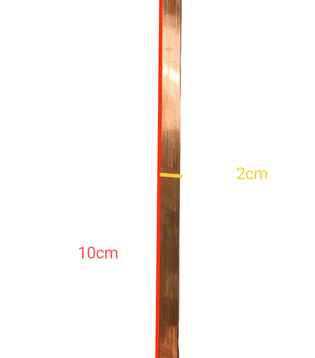 Local vendor electrical Bus Bar 4mm x 20mm copper strip with measurement markings