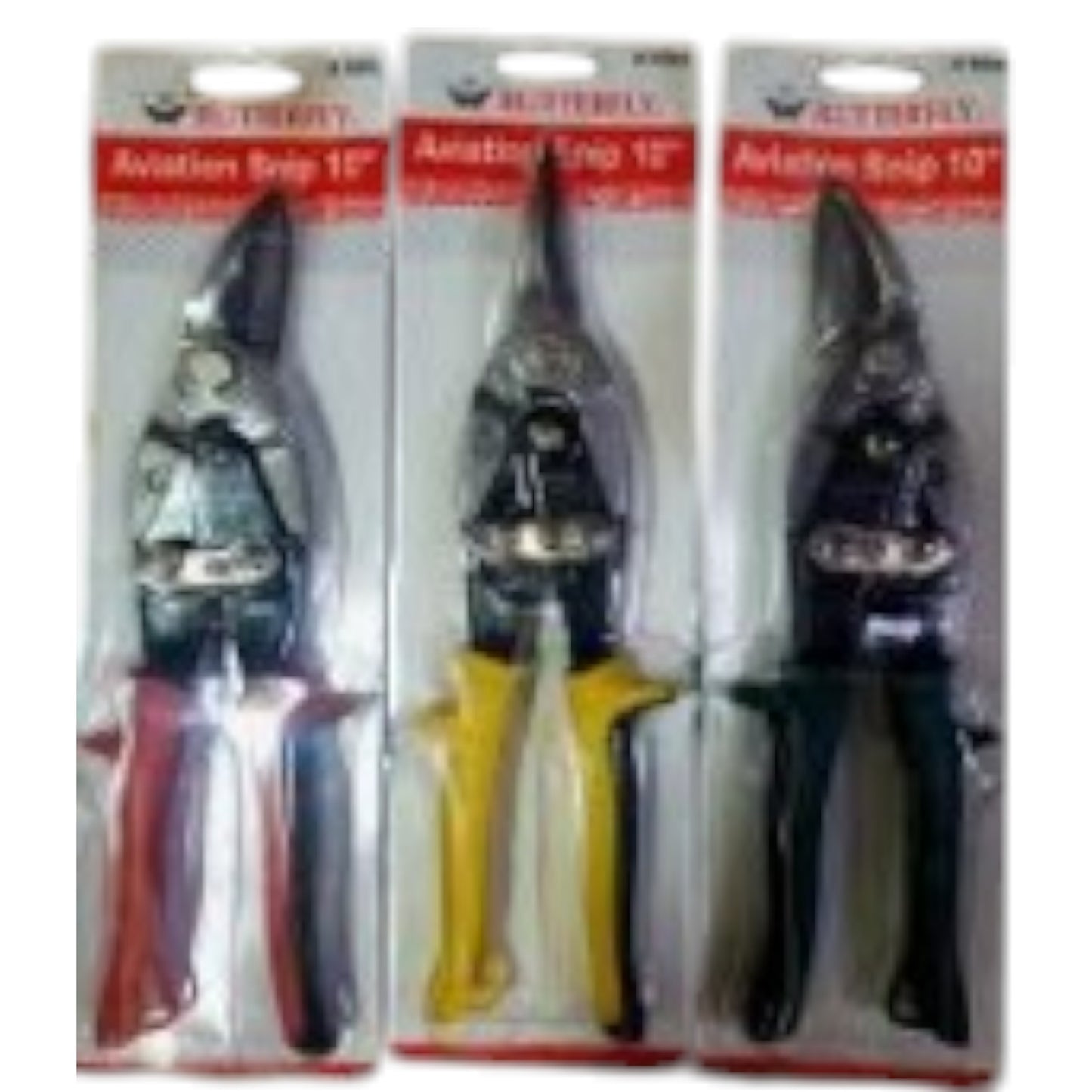 Butterfly Aviation Snip 600S Straight Cut Yellow Tool with Ergonomic Grip for Precise Cutting