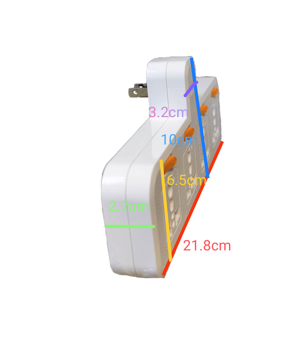 Omni Universal Adapter with Switch WUA-042 Omni 10A 250V 4 Gang Universal Outlet
