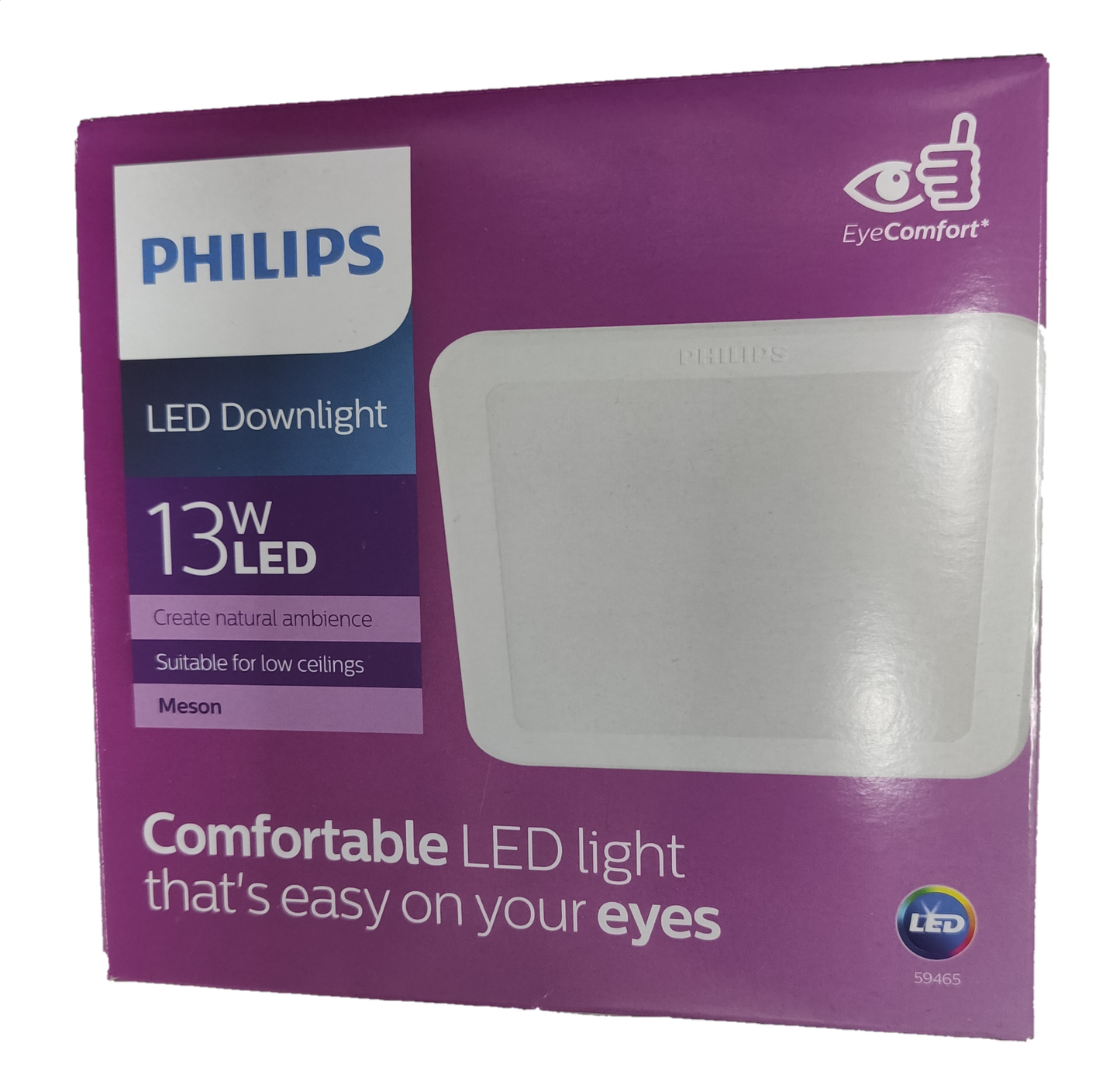 Philips LED Downlight 13W Warm White 220V Square 140mm (5.5") Philips Downlight 59465WW Meson