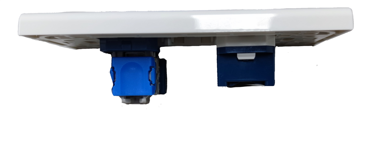 Panasonic LAN Outlet and Telephone Outlet with Plate, Data Outlet CAT6 and Telephone Outlet with Plate Wide Series, Data and Voice with Plate WEG2164 / WEG24886 / WEG6802W-1