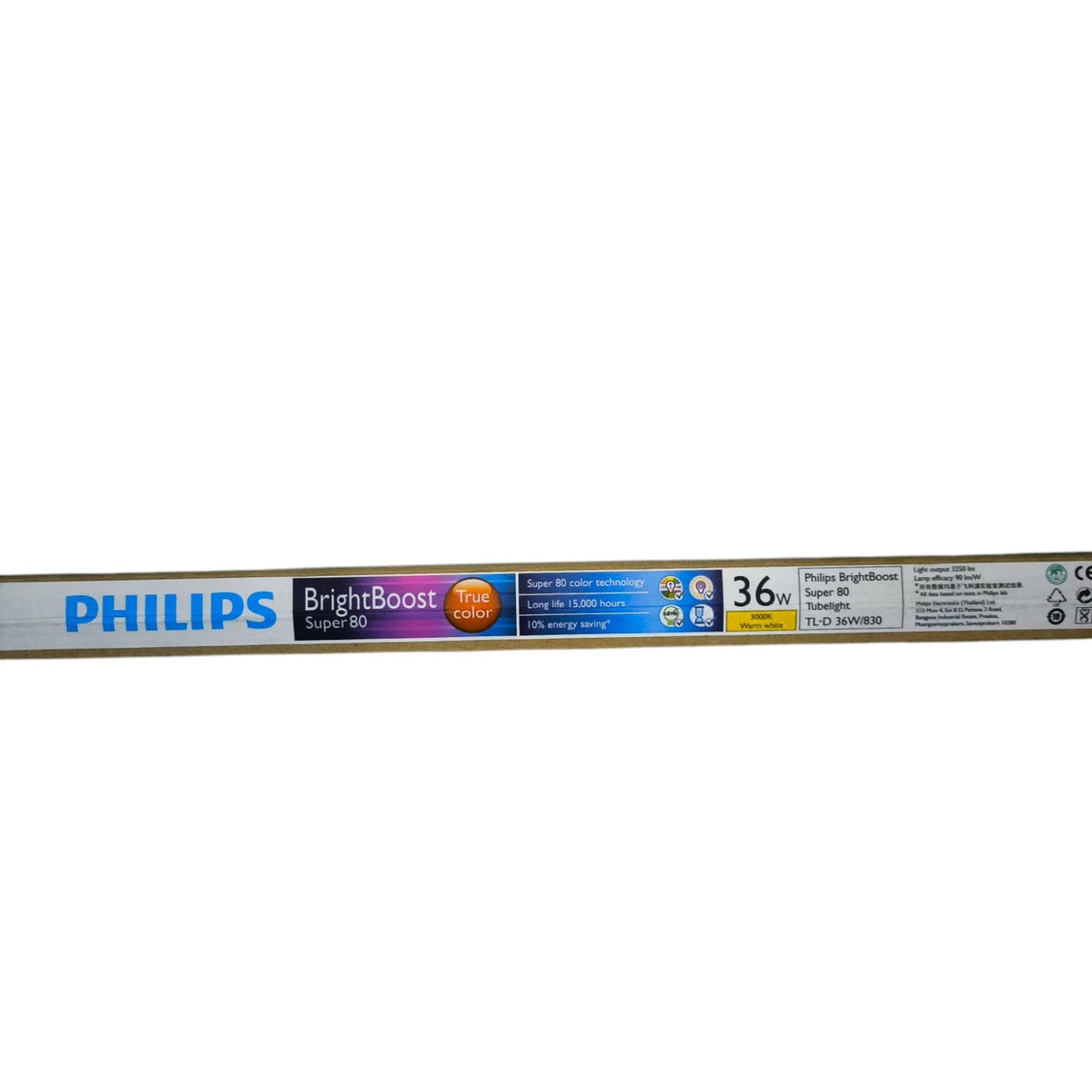 Philips 36W T8 TLD Fluorescent Tube Warm White 3000K( 2Pcs)