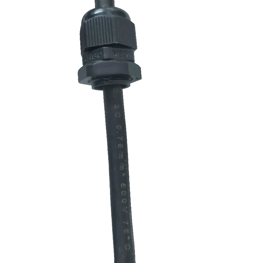 Grippes cable gland M20 6-12mm securing black cable for effective cable management