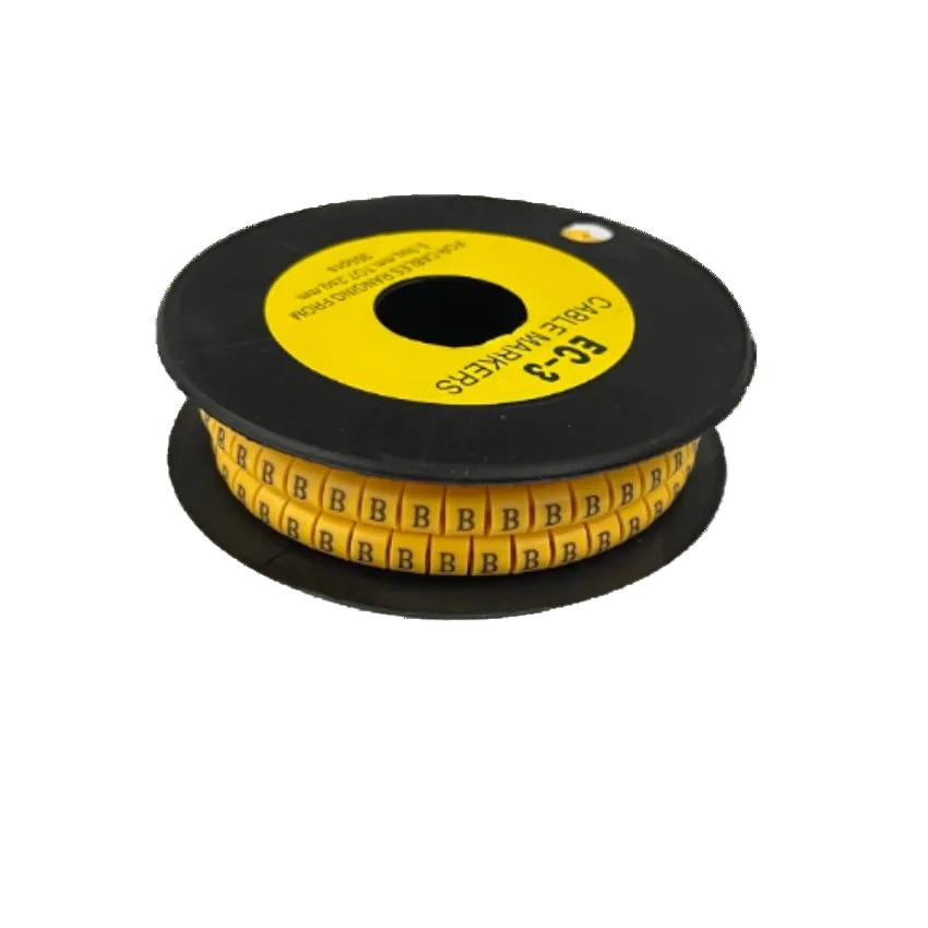 Grippes Cable Marker - B Yellow on a spool for organized cable management and labeling