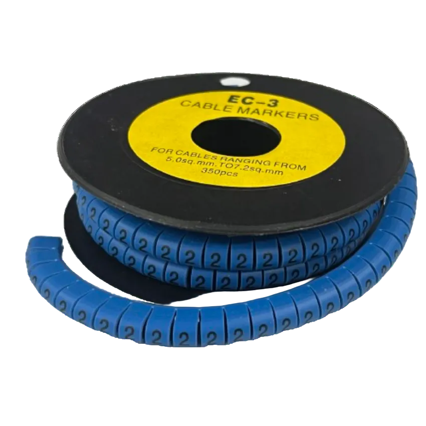 Grippes Cable Marker Blue - 2 on a spool, ideal for organizing and identifying cables