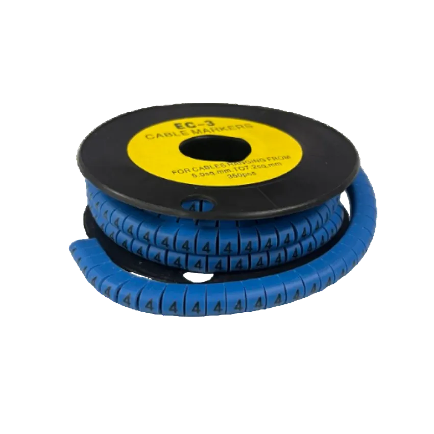 Grippes Cable Marker Blue - 4 on a spool for organizing cables easily and efficiently