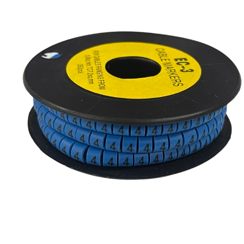 Grippes Cable Marker Blue - 4 on a spool for effective cable management and organization