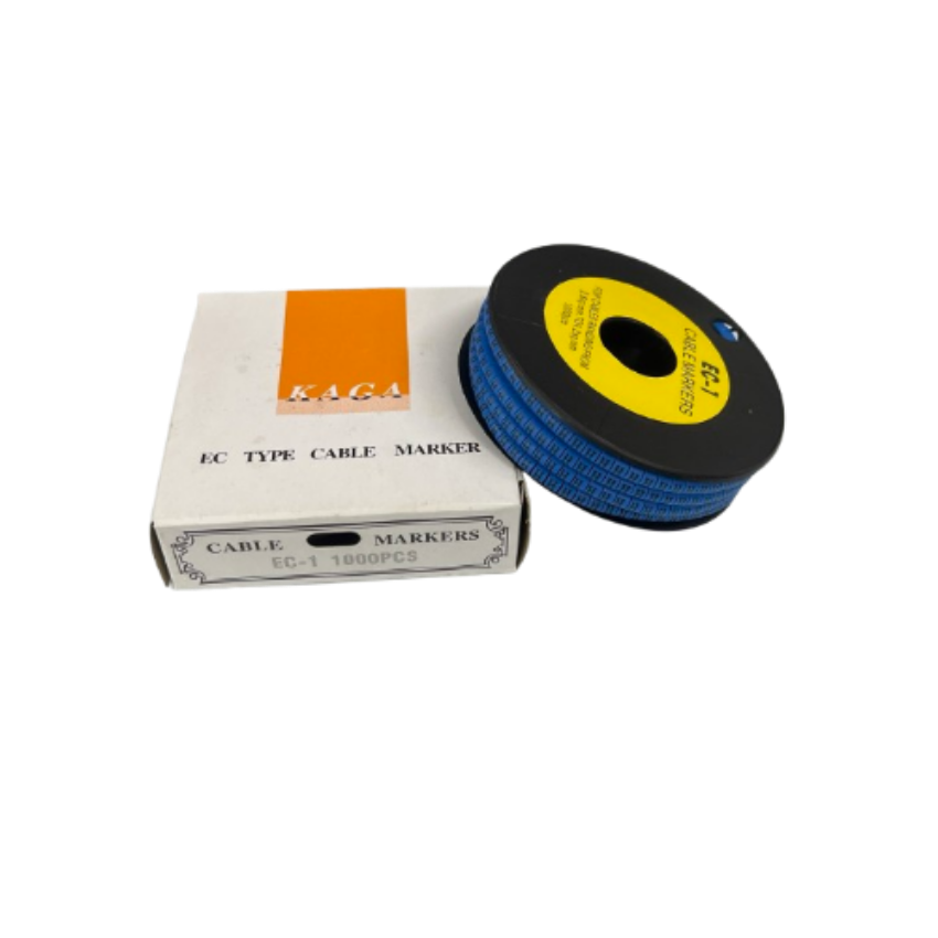 Grippes Cable Marker Blue - H with 1000 pieces in a compact box for easy cable identification