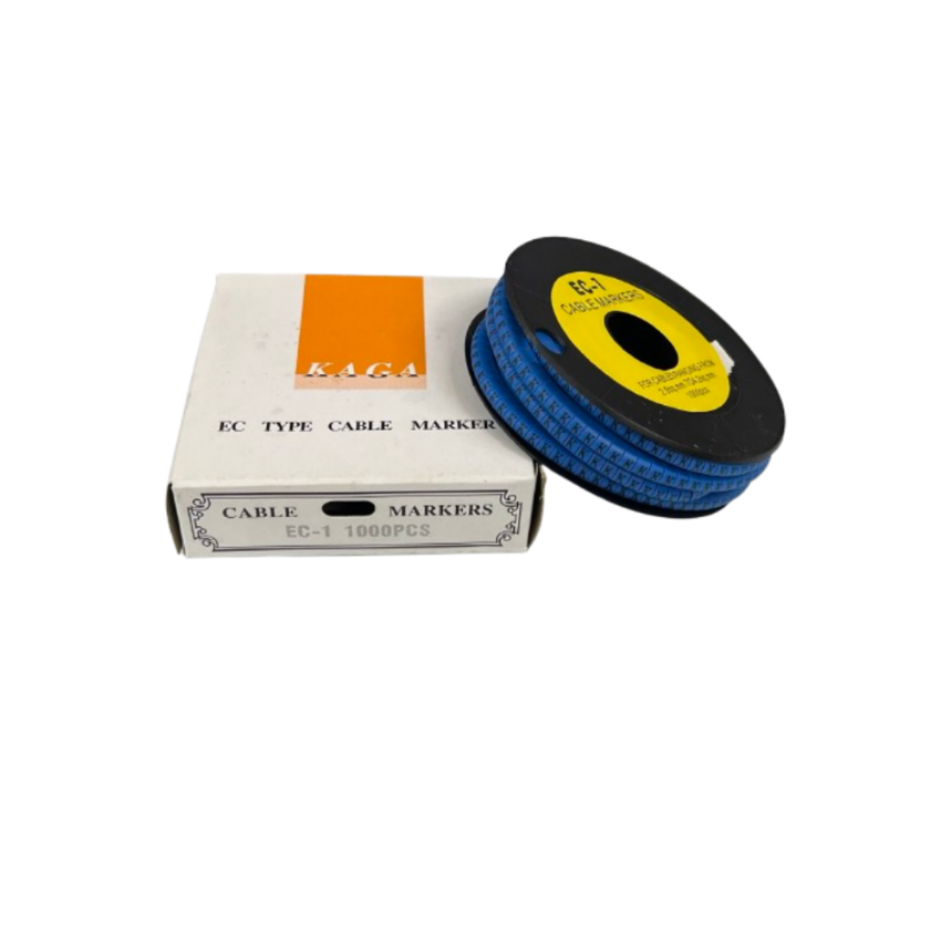 Grippes Cable Marker Blue - K in a pack of 1000 pieces for organized cable management