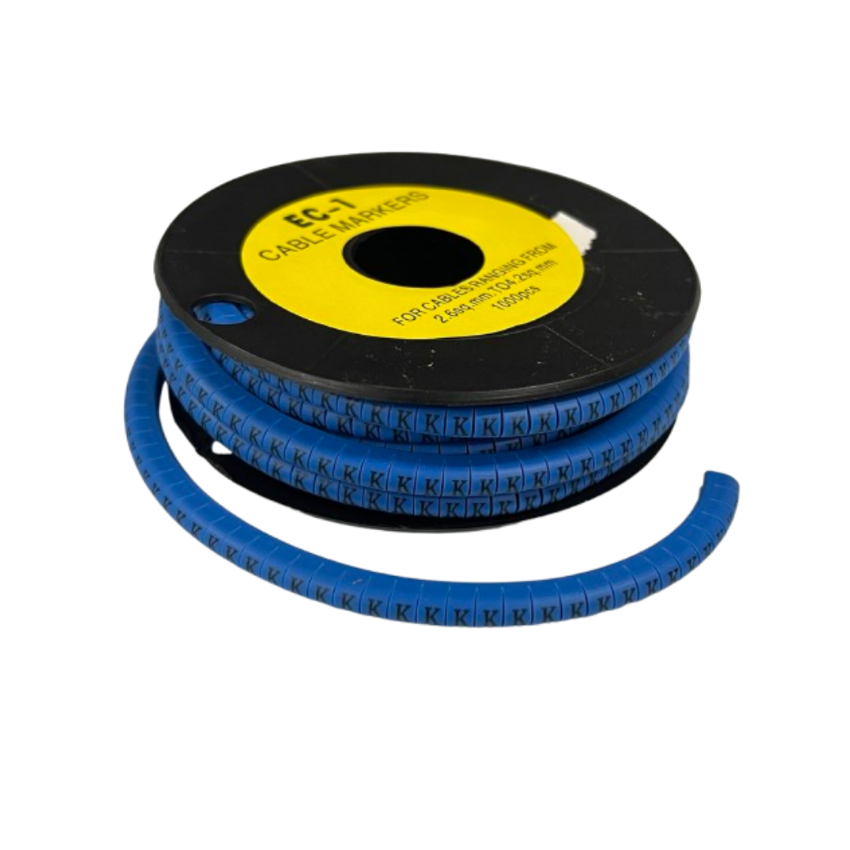 Grippes Cable Marker Blue - K for Organized Cable Management in Various Applications