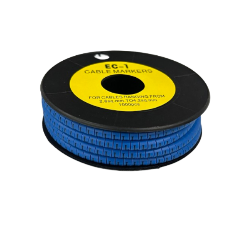 Grippes Cable Marker Blue - L on a spool with 1000 pieces for organized cable management