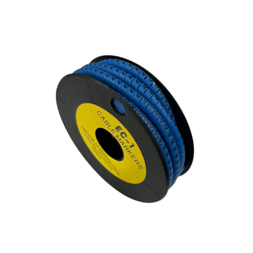 Grippes Cable Marker Blue - Q on a spool for organized cable management and identification