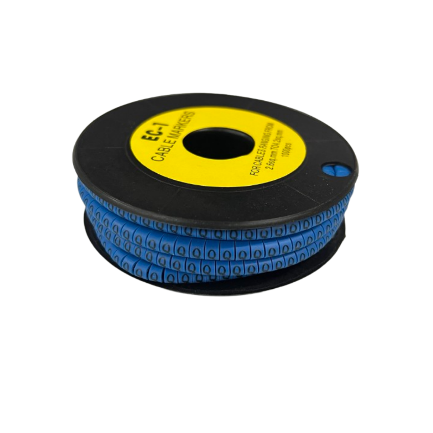 Grippes Cable Marker Blue - Q on a spool for organizing and labeling cables easily