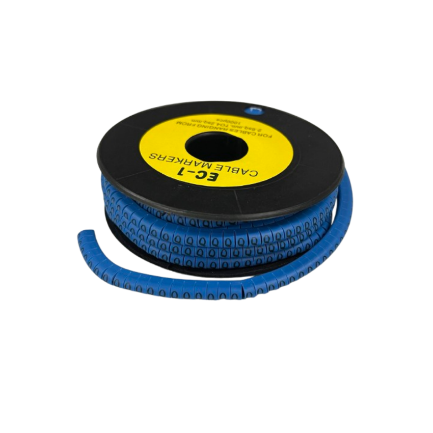 Grippes Cable Marker Blue - Q on a spool for organizing and identifying cables easily