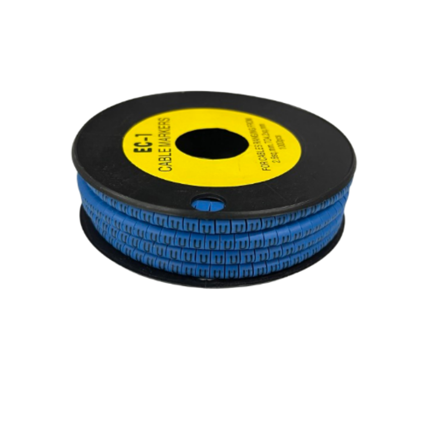 Grippes Cable Marker Blue - U on a spool for organized cable management and identification
