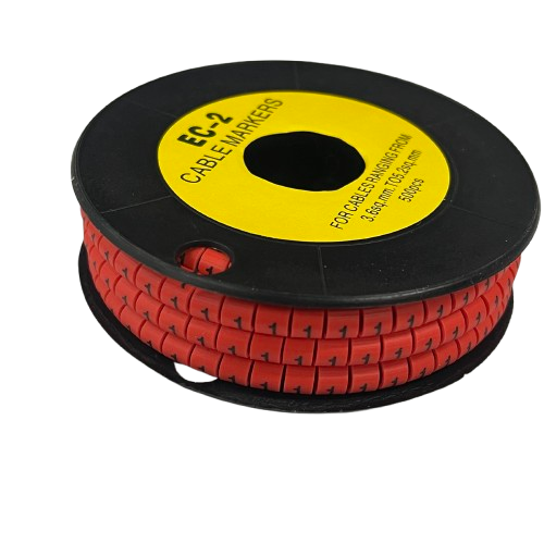 Grippes Cable Marker Red - 1 500pcs on a spool for organizing and labeling cables