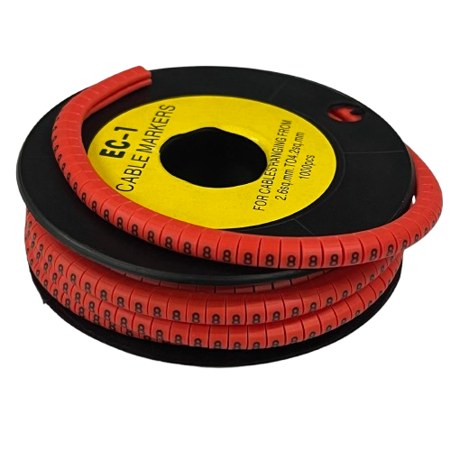 Grippes 1000pcs Cable Marker Red - 8 for effective cable organization and management