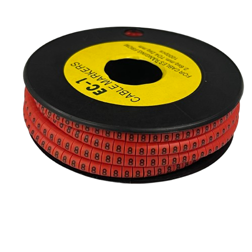 Grippes 1000pcs Cable Marker Red - 8 for effective cable organization and identification
