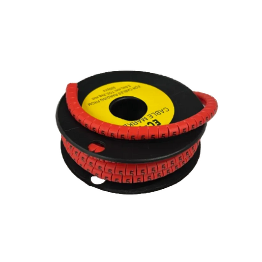 500pcs Cable Marker Red - 5 on a spool for organized cable identification and management