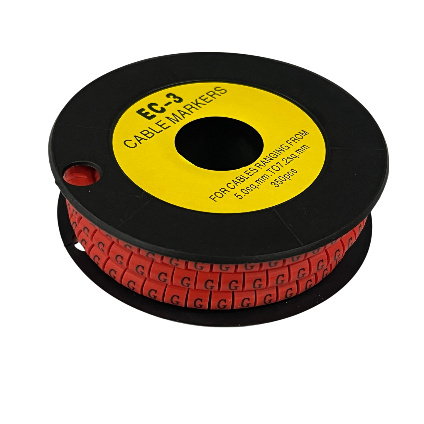 Grippes Cable Marker Red - G on a spool for labeling cables from 0.5mm to 3.0mm diameter