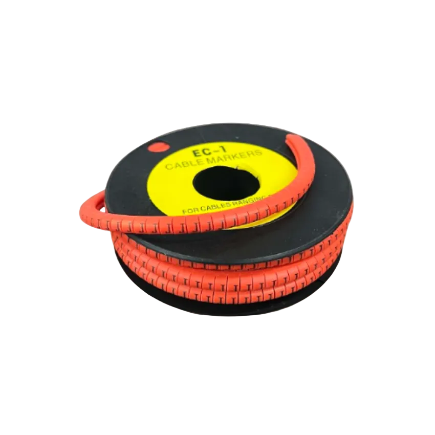 Grippes Cable Marker Red - J on a spool designed for easy cable identification and organization