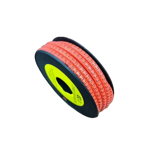 Grippes Cable Marker Red - K on a spool, ideal for organizing and labeling cables neatly