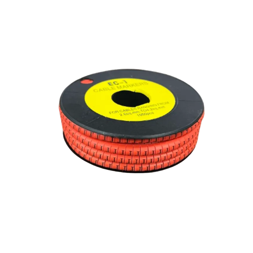 Grippes Cable Marker Red - K on spool for organizing cables from 2.5mm to 7.0mm in diameter