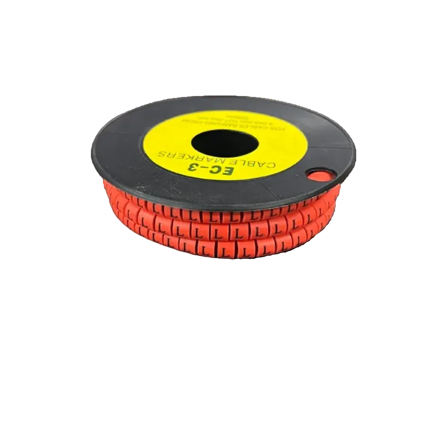 Grippes Cable Marker Red - L on a spool for easy cable management and identification