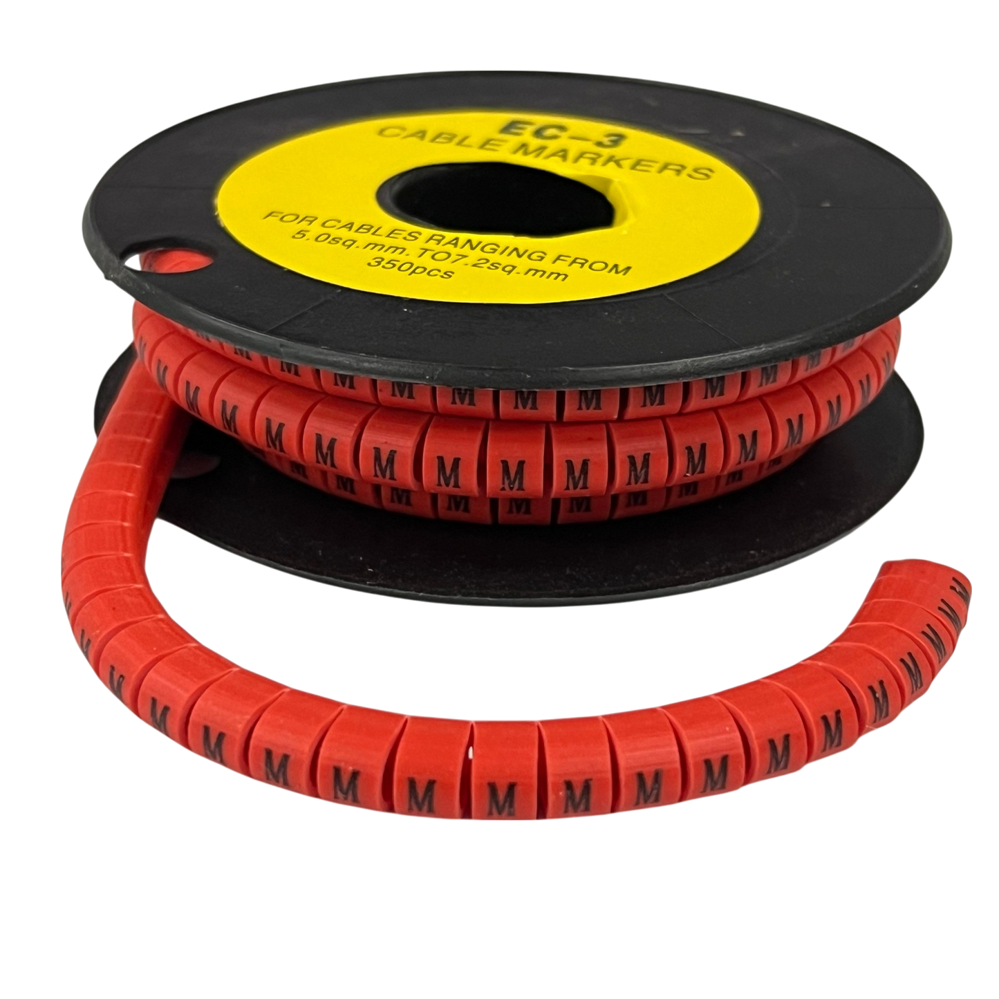 Grippes Cable Marker Red - M on a spool for organizing cables from 6mm to 28mm in diameter