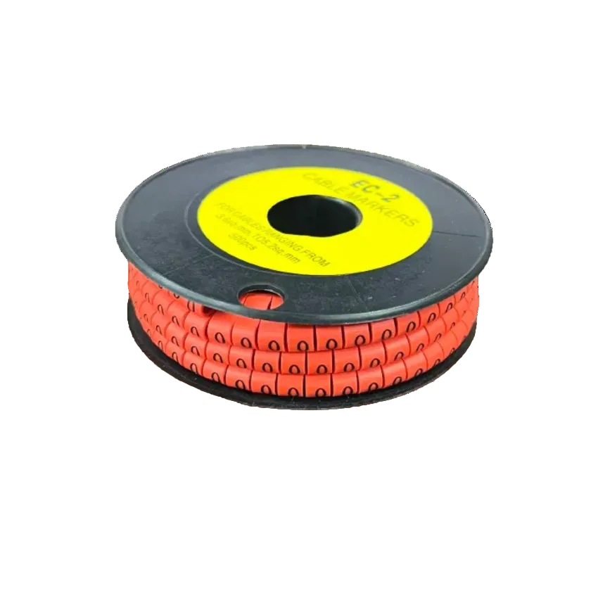 Grippes Cable Marker Red - O on a spool for organized cable management and labeling