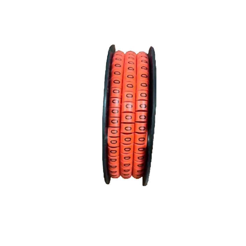 Grippes Cable Marker Red - O on a spool for efficient cable organization and identification