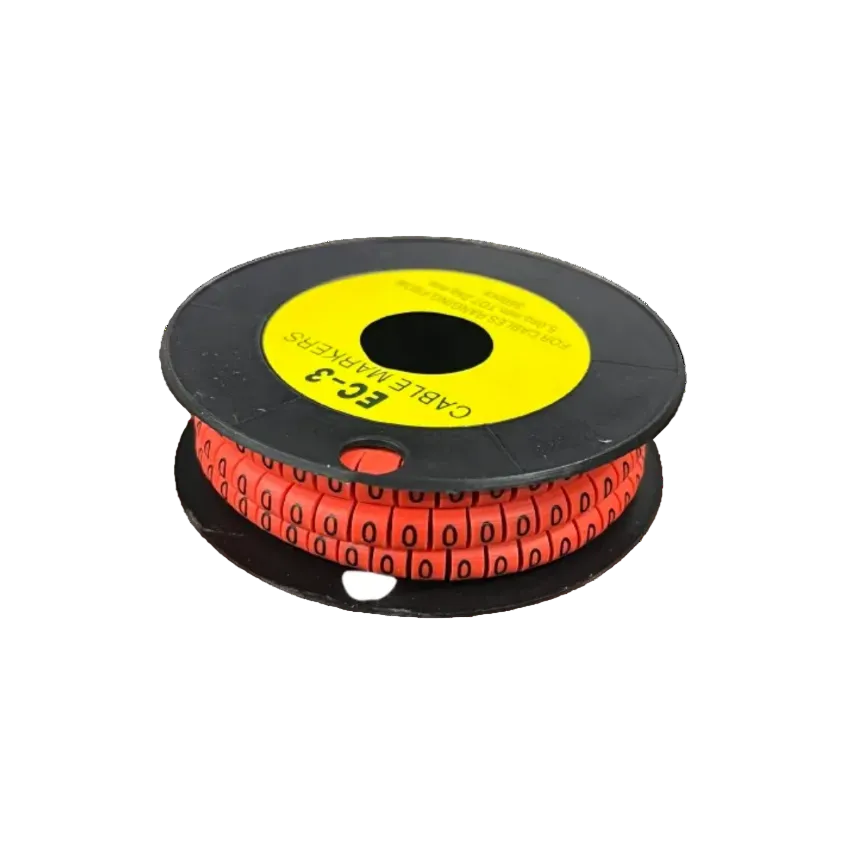 Grippes Cable Marker Red - O on a spool for organized cable management and identification
