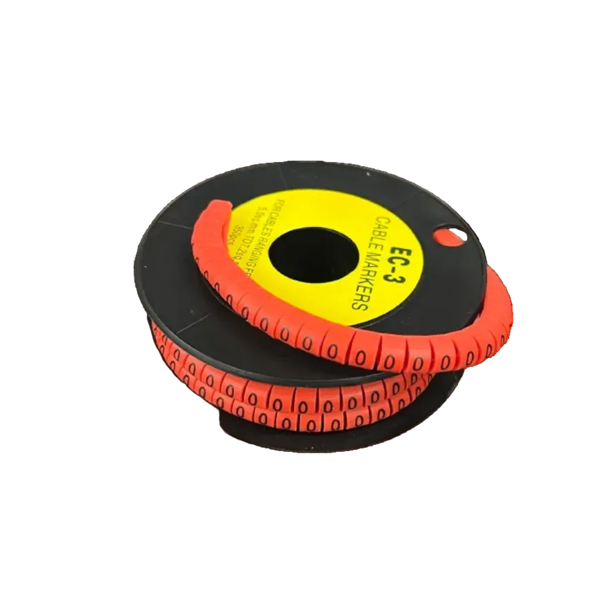 Grippes Cable Marker Red - O on a spool for organizing and labeling cables effectively